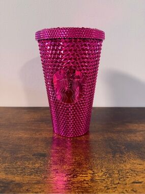 Starbucks Vibrant Hot Pink Studded Tumbler with Lid